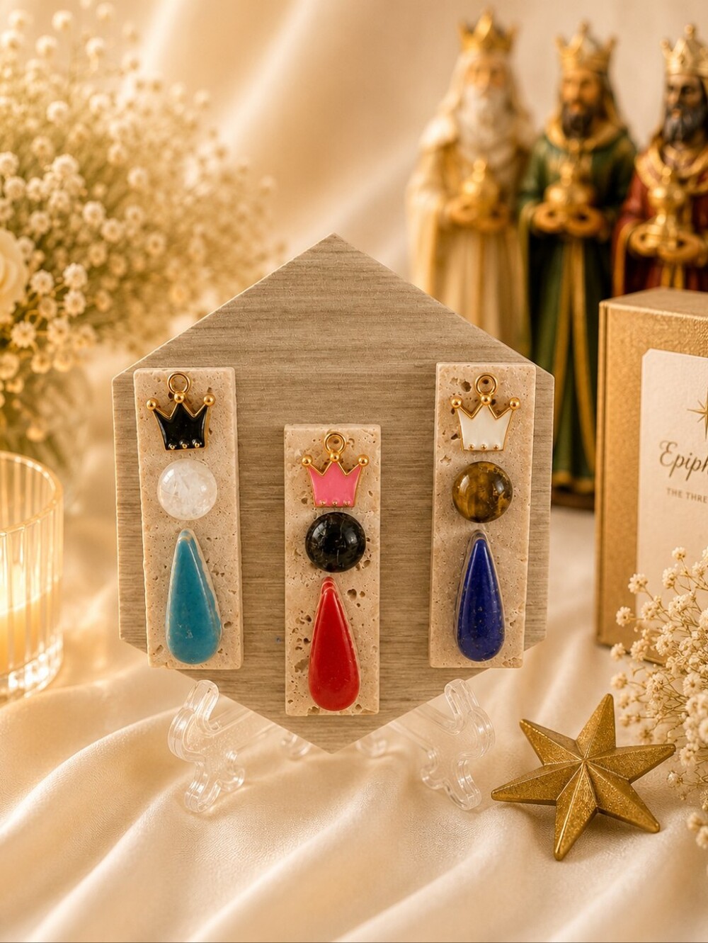 "New" Handcrafted THREE KINGS COLLECTION